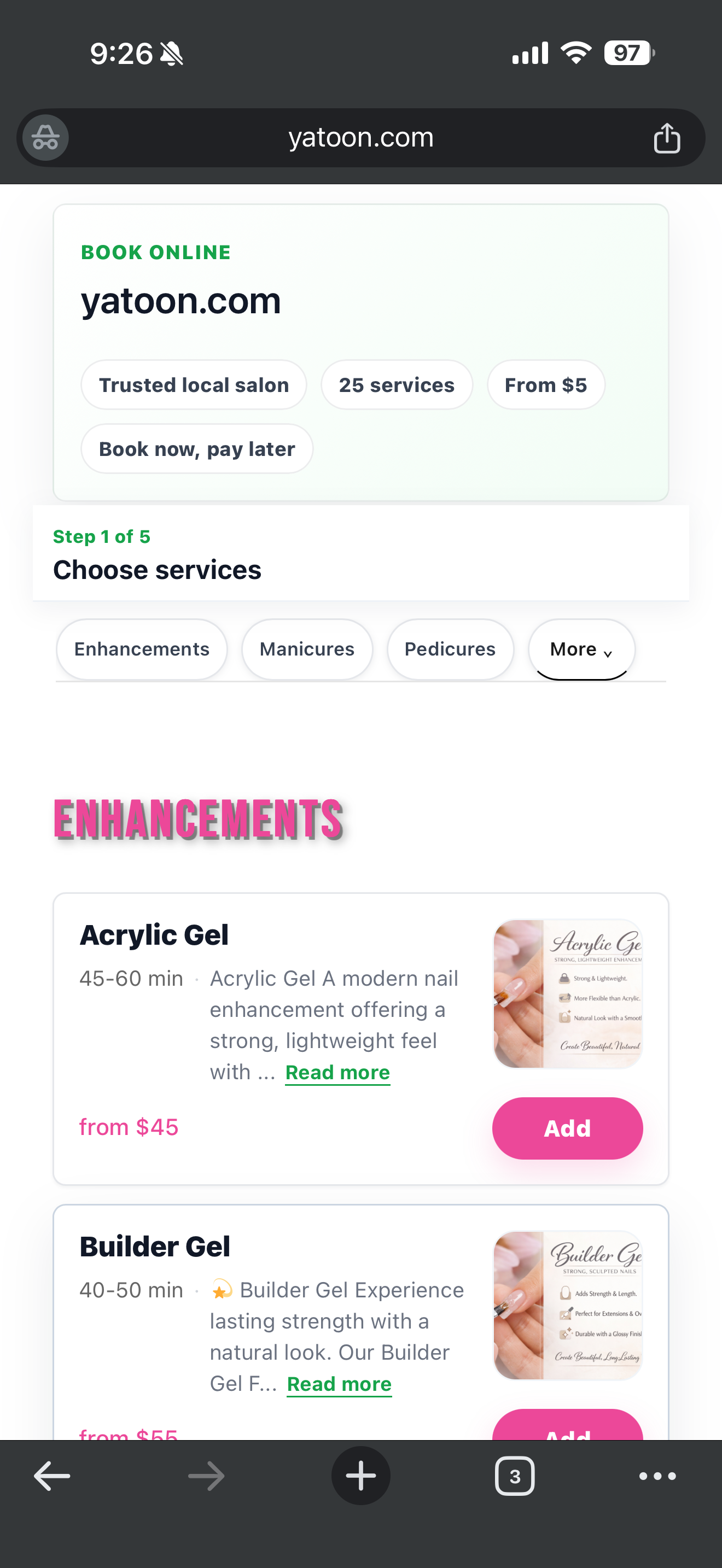 Yatoon Booking mobile product screenshot
