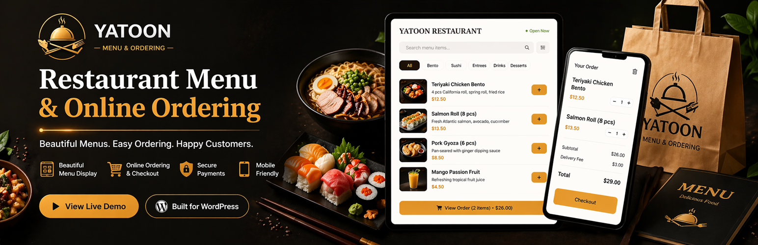 Yatoon Menu & Ordering